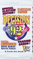 #ZZA030 - 1992 Decision '92 Presidential Campaign Trading Cards