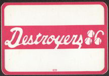 #MUSIC045  - 1986 Destroyers (George Thorogood) Cloth OTTO Backstage Pass