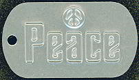 #MSH003 - Hippie Era Peace Dog Tag