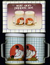 #MS065 - Ducks Tin Salt and Pepper Shakers in Illustrated Box