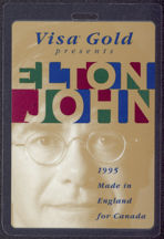 #MUSIC500 - 1995 Elton John Laminated Backstage Pass from the Made in England Tour
