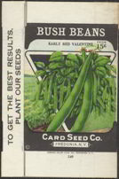 #CS171 - Card Seed Early Red Valentine Bush Beans Seed Box