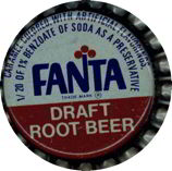 #BC052  - Group of 10 Fanta Draft Root Beer Caps
