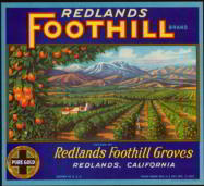 #ZLC181 - Redlands Foothill Orange Crate Label