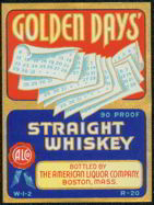#ZLW067 - Golden Days Whiskey Label