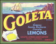 #ZLC194 - Goleta Sunkist Lemon Crate Label