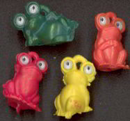 #TY341 - Set of Four Different Google Eyed Frogs