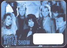 #MUSIC037  - 1985 Heart OTTO Backstage Pass from the Heart Album Tour