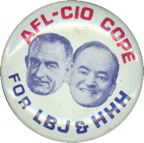 #PL181 -  LBJ & HHH AFL-CIO pinback