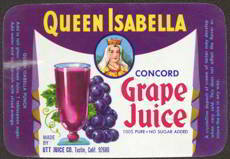 #ZBOT086- Queen Isabella Grape Juice Label