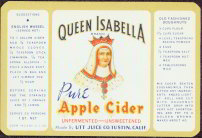 #ZBOT053 - Queen Isabella Pure Apple Cider Label