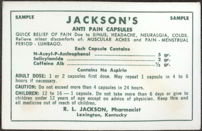 #CS172 - Sample Envelope of Jackson's Anti Pain Capsules