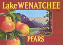 #ZLC203 - Lake Wenatchee Pear Crate Label
