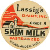 #DC061 - Lassig's Dairy Skim Milk Bottle Cap