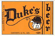 #ZLBE011 - Group of 10 Duke's Beer Labels with Bulldog