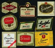 #ZLBE021 - Group of 9 Different Mini Beer Labels