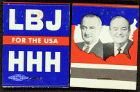 #TM060 - LBJ  for the USA Matches Picturing LBJ and HHH