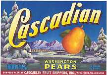 #ZLC053 - Group of 5 Cascadian Pear Crate Labels