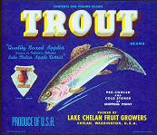 #ZLC078 - Trout Brand Apple Crate Label