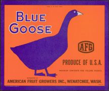 #ZLC092 - Blue Goose Fruit Crate Label
