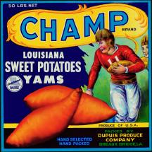 #ZLC093 - Champ Louisiana Sweet Potatoes Label