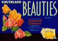 #LC098 - Southland Beauties Sunkist Lemon Crate Label