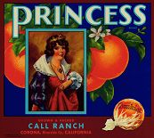#LC108 - Princess Orange Crate Label