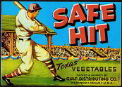 #ZLC111 - Safe Hit Texas Vegetable Crate Label