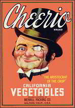 #ZLC115 - Cheerio California Vegetable Crate Label
