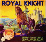 #ZLC122 - Royal Knight Sunkist Orange Crate Label
