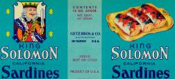 #ZLCA042 - King Solomon Sardines Can Label