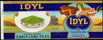 #ZLCA052 - Idyl Early June Peas Can Label