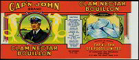 #ZLCA057 - Cap'n John Clam Nectar  Bouillon Can Label