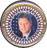 #PL247 - Clinton 53rd Presidential Inauguration Pin with Stars and Stripes