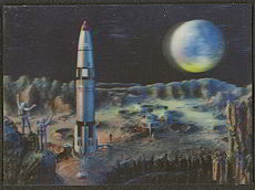 #MS120 - 3d Stereo USA Postcard Astronauts In Space, Lenticular