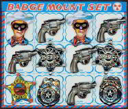 #CH090  - Tin Litho Made in Japan Lone Ranger Badge Set