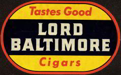 #SIGN031 - Lord Baltimore Cigar Decal