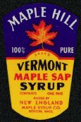 #LP045 - Maple Hill Vermont Sap Syrup Label