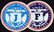 #LP049 - Group of 15 United States Lines Baggage Labels