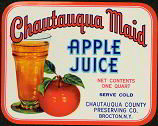 #ZBOT008 - Chautauqua Maid Apple Juice Jar Label