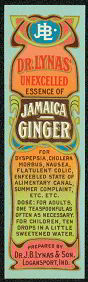 #ZBOT029 - Early J. B.Lynas Jamaica Ginger Medical Label