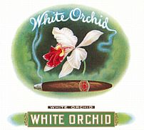 #ZLSC019 - White Orchid Cigar Box Label