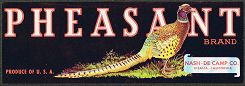 #ZLSG019 - Pheasant Grape Crate Label