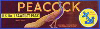 #ZLSG025 - Peacock Grape Crate Label