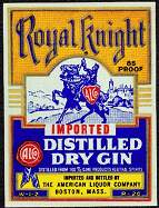 #ZLW037 - Royal Knight Distilled Gin Label
