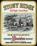 #ZLW021 - Stony Ridge Sour Mash Kentucky Bourbon Whiskey Label