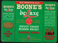 #ZLW030 - Group of 10 Boone's Deluxe Whiskey Labels Picturing Daniel Boone