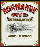 #LW059 - Very Rare and early Normandy Rye Whisky Label