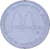 #MS109 - 1983 MacDonald's QuarterBack Token