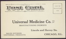 #ZZZ026 - Early Universal Medicine Ordering Postcard